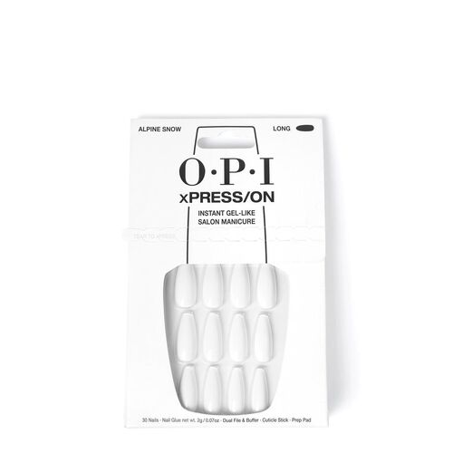 OPI Press On Nails - Alpine Snow Long